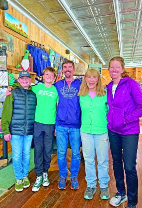 The Joyce family with Janice Sanders inside The Old Arcade (Silverton’s oldest gift shop) Photo credit DeAnne Gallegos
