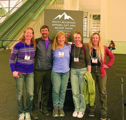 Becky and Paul Joyce with Janice Sanders, Kelly, and Katey Fetch at the Rocky Mountain Gift Show in Denver. Photo credit DeAnne Gallegos