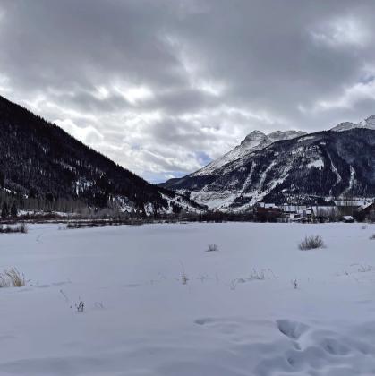 A snowy view of the wetlands surrounding Silverton. Photo credit Janice Sanders