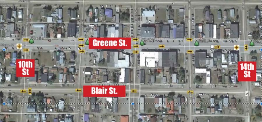 A proposal to make Greene Street one-way northbound and Blair Street one way southbound is being considered by the town.