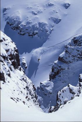 Aaron snowboarding Dope Chute circa 2002 (Photo Credit Scott D.W Smith)