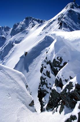 Aaron Snowboarding circa 2003 (Photo Credit Silverton Mountain)