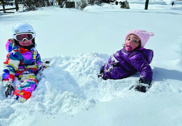 Photo credit Katey Fetch No ski lift needed for Willow Blankenship and Ava Andrade to have fun at Kendall.